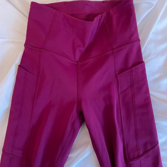 Athleta Purple Leggings - Picture 1 of 5